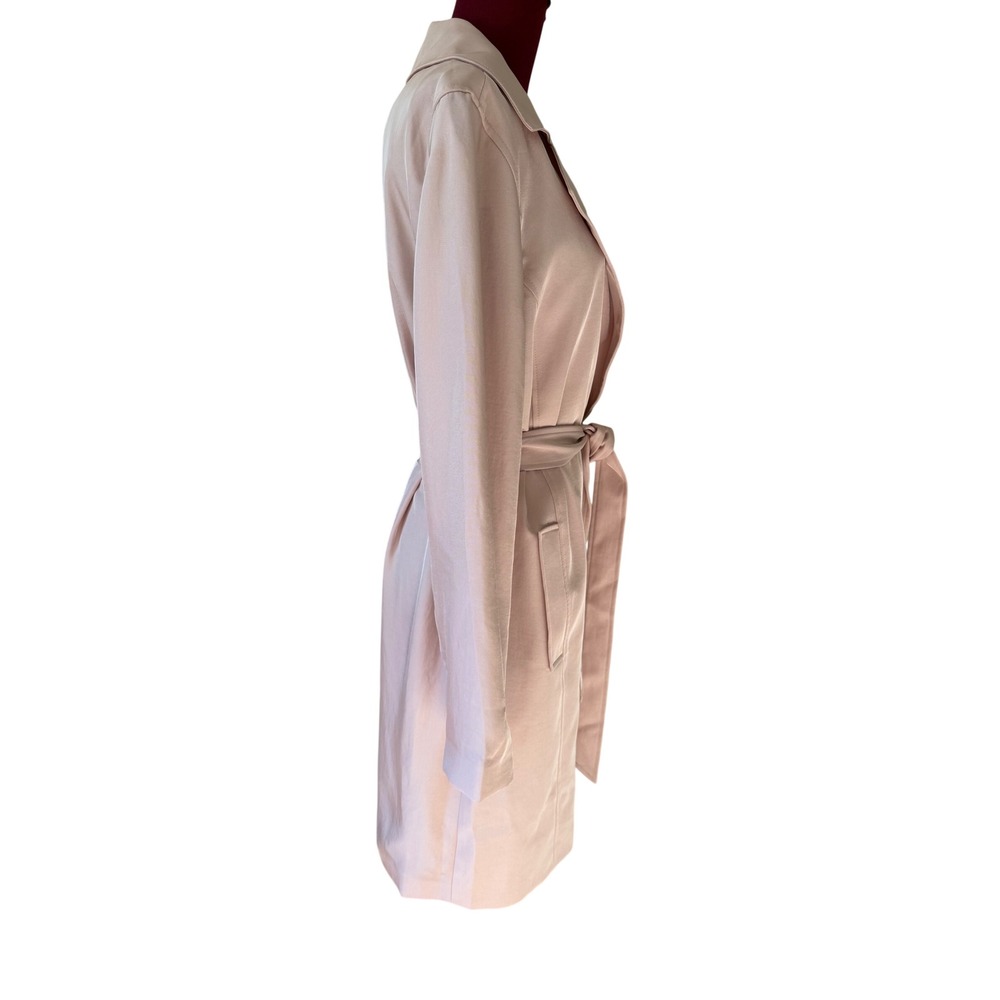 Express Trench Coat NEW Lightweight Belted Blush Pink Medium - Picture 3 of 8